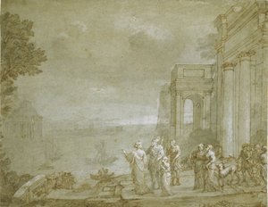 Vista de Cartago con Dido y Eneas, 1676