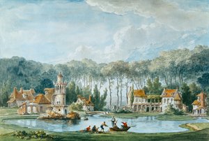 El Hameau, Petit Trianon, 1786 de Claude Louis Chatelet