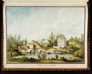 Vista del Belvedere y la Roca, del Recueil des plans du Petit Trianon de Richard Mique de Claude Louis Chatelet
