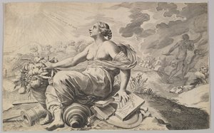 Alegoría de Francia con las armas de Richelieu Allégorie sur la Paix de Claude Mellan