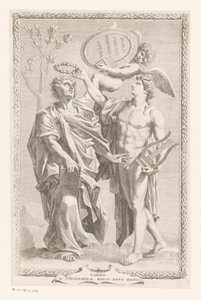 Apolo corona a Publius Vergilius Maro Titelpage voor: Publius Vergilius Maro, Ópera de Publius Virgilius Maronis, 1641 de Claude Mellan