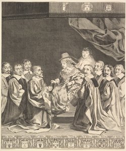Frontispicio: Les Ordonnances royaux, ca. 1644 de Claude Mellan