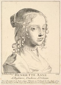 Henriette-Anne de Inglaterra, duquesa de Orleans de Claude Mellan