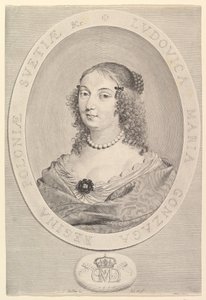 Ludovica María Gonzaga, Reina de Polonia de Claude Mellan