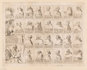 Martelaren van de Orde van Notre-Dame-de-la-Merci (deel rechtsonder) Centuria de los Santos Mártires y Confesores de la Real Orden de los Redentores de Santa María de Mercede (título sobre objeto) de Claude Mellan