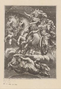 Personificación de la Luna en su carro Página de título para: Giovanni Battista Ferrari, De Florum cultura libri IV, 1633