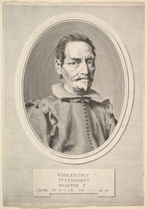 Retrato de Vicenzo Giustiniani, 1631 de Claude Mellan