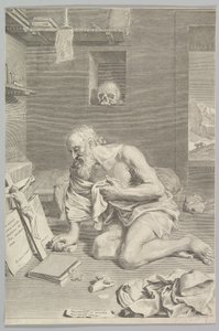 San Jerónimo rezando en su celda, 1665