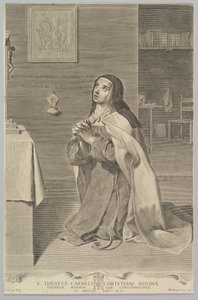 Santa Teresa Arrodillada en Oración