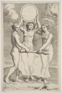Las tres gracias, 1659 de Claude Mellan