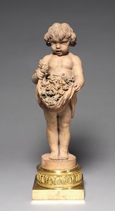 Niño llevando frutas y flores, finales del siglo XVIII - principios del XIX de Claude Michel Clodion