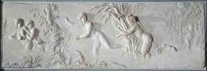 Pan persiguiendo a Syrinx bajo la mirada de Amour Bajo relieve de Claude Michel dit Clodion. Alrededor de 1782 París, Museo del Louvre