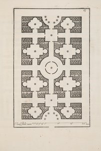 Diseño para Parterre, de Theatre des Plans et Jardinages, pub.1652 de Claude Mollet