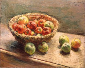 Un cuenco de manzanas, 1880 de Claude Monet