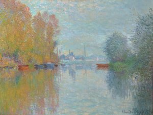 Otoño en el Sena, Argenteuil 1873 (Óleo sobre lienzo) de Claude Monet