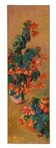 Azaleas rojas en maceta de Claude Monet