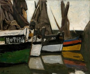 Barcos de pesca en Honfleur, ca 1866
