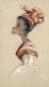 Mujer Negra con un Pañuelo en la Cabeza, 1857 de Claude Monet