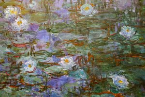 Nenúfares azules (detalle) de Claude Monet