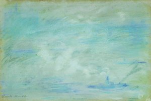 Barco en el Támesis, efecto de neblina, 1901 de Claude Monet