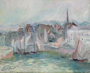 Barcos en el Puerto de Honfleur, 1917 de Claude Monet