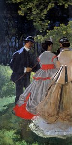 Desayuno sobre la hierba (fragmento). Parte izquierda. Pintura de Claude Monet (1840-1926) 1865-1866. París, Museo de Orsay de Claude Monet