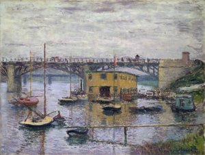 Puente en Argenteuil en un día gris de Claude Monet