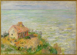 Cabaña de los aduaneros, efecto de la tarde de Claude Monet