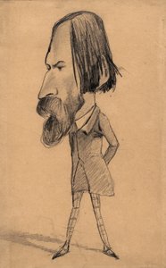 Caricatura de Auguste Vacquerie de Claude Monet