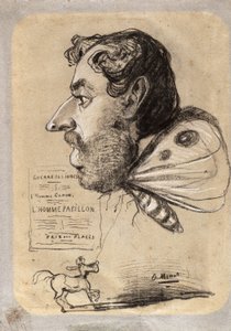 Caricatura de Jules Didier ("Hombre mariposa")