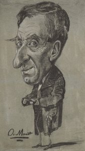 Caricatura de un hombre con una caja de rapé de Claude Monet