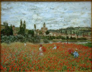 Campo de amapolas cerca de Vétheuil de Claude Monet