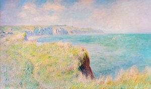 Acantilados y veleros en Pourville de Claude Monet