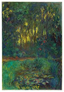Coin du bassin aux nymphéas, c.1918-19 de Claude Monet