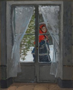 El pañuelo rojo (La capeline rouge) de Claude Monet