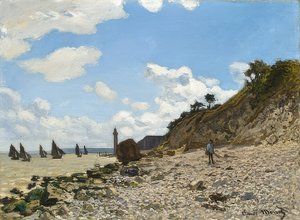 La playa de Honfleur. 1864-66 de Claude Monet