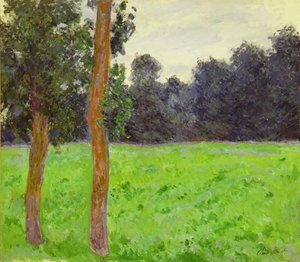 Dos árboles en la pradera, 1886 de Claude Monet