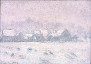 Efecto de nieve en Giverny (Nieve en Giverny) de Claude Monet