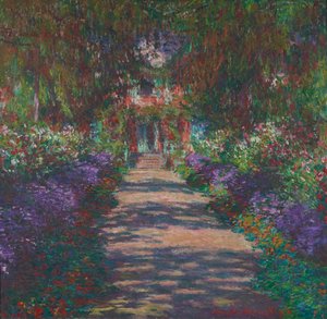 Una avenida en el jardín de Monet en Giverny de Claude Monet