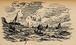 Embouchure De La Seine A Honfleur, c1865 de Claude Monet