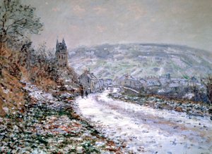 Entrada al Pueblo de Vetheuil en Invierno de Claude Monet