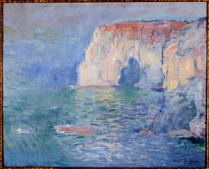 Etretat, la Manneporte, reflejos en el agua. Pintura de Claude Monet (1840-1926) 1885, Museo de Orsay, París de Claude Monet