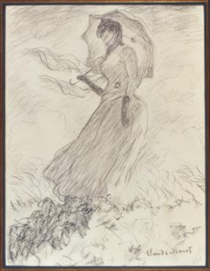 Mujer con sombrilla de Claude Monet