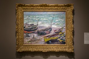 Barcos de pesca en Étretat de Claude Monet