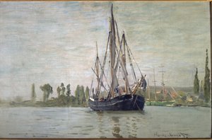Chasse-marée francés anclado (cerca de Rouen) de Claude Monet