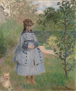 niña con perro de Claude Monet