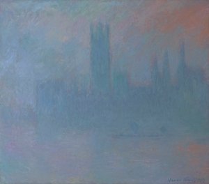 Houses of Parliament in the Fog 1903 (Óleo sobre lienzo) de Claude Monet