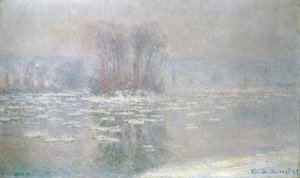 Hielo en Bennecourt, 1898 de Claude Monet