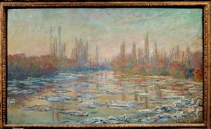 Deshielo en el Sena. Pintura de Claude Monet (1840-1926) de Claude Monet