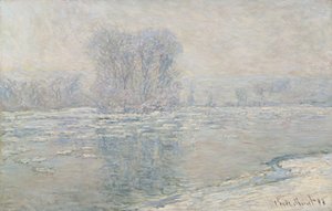 Hielo, efecto blanco, 1893 de Claude Monet